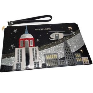 MICHAEL KORS JET SET NOUVEAU NYC WRISTLET